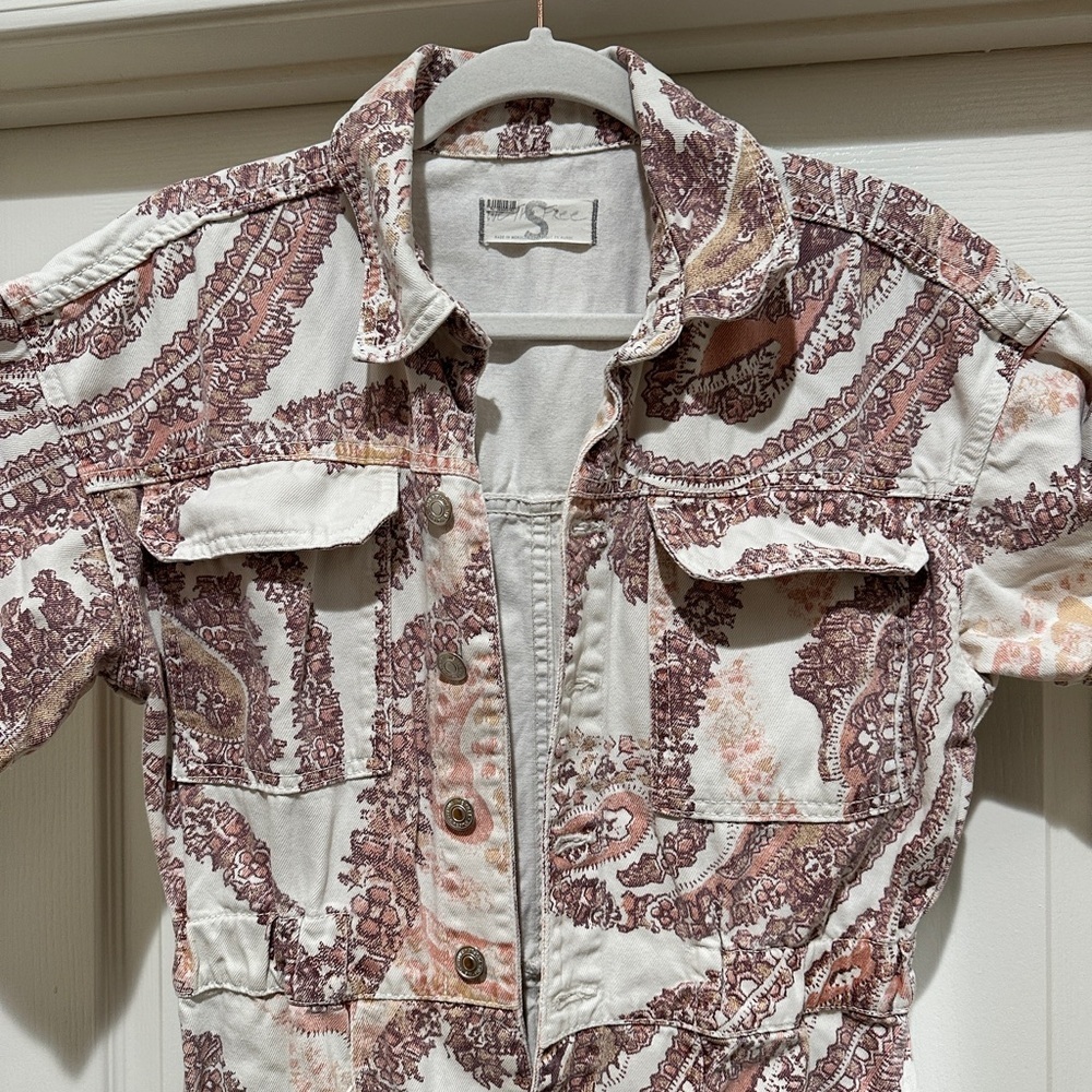 Free people We The Free Marci Printed Paisley Coverall Jumpsuit - Picture 8 of 9